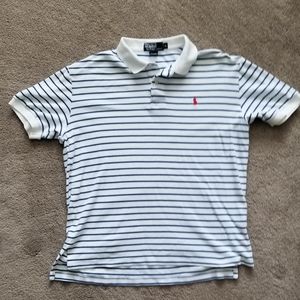 Polo by Ralph Lauren Short Sleeve Striped Polo Shirt mens Size Medium Red Logo